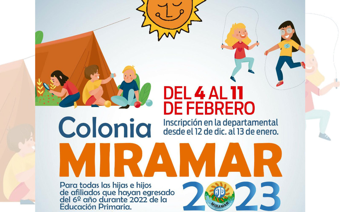  Inscripción para la Colonia en Miramar 2023