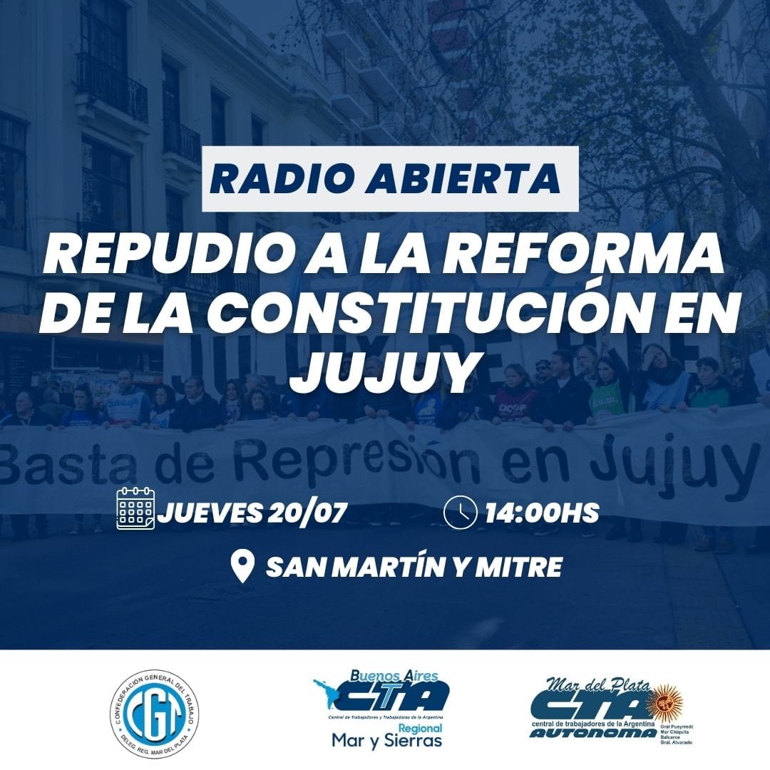 Repudio a la reforma de la Constitución en Jujuy
